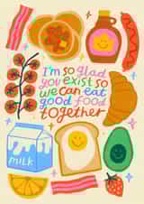 Cute Anniversary Card - So Glad You Exist created by Nikki Miles