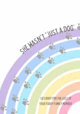 sympathy card for pet owner - sorry for the loss of your family pet dog female created by Laura Coyle