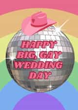 Big Gay Wedding Day Card: Disco Cowboy Edition created by Joanna
