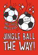 Funny Christmas Card - For Nephew - Footballs created by TeePee Creations