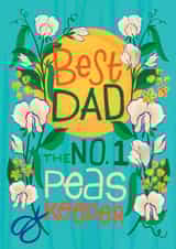 Classic Father's Day Card - Best Dad - Peas Keeper created by Nicola B Studio