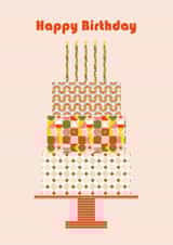 Classic Birthday Card - Retro Cake created by Sazerelli Designs