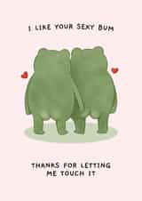 Funny Anniversary/Valentine's Day Card - Frog Couple - Sexy Bum created by Sundiva Designs