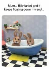 Funny Birthday Card - Farted - Floating Down My End... created by Brainbox Candy