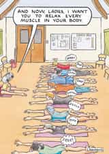 Funny Birthday Card - Yoga - Fart Joke created by Paperlink and Meraki Greeting Cards