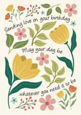 Pretty Birthday card - Floral - Botanical - For Her created by Kirsty Miller