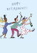 Classic Retirement Card - Conga Line created by Paperlink and Meraki Greeting Cards