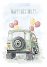 Classic Birthday Card - For Him - Landrover created by Jade Blakeley