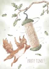 Classic Birthday Card - Party Time! - Squirrel created by Jade Blakeley