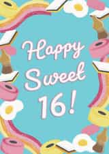 Happy Sweet 16! 16th Birthday Card created by Lindsey Fairbairn