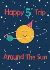 Happy 5th Trip Around The Sun created by Lindsey Fairbairn
