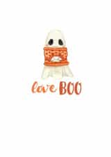 Cute Love & Friendship/Just Because Card - Love Boo - Ghost Pun created by Elena O'Neill