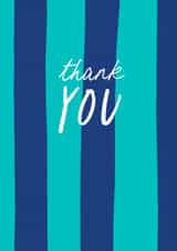 Classic Thank You Card - For Him - Striped Design created by Running with Scissors