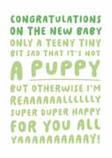 Funny New Baby Card, Congratulations, Pregnancy, Baby Shower, New Parents created by Kreate Paper Co.