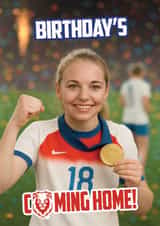 Fun Birthday Card - Lionesses - Euro Champions created by ShortRound888