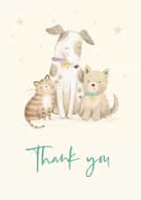 Cute Thank You Card - Dogs - Cat created by Orchard Design House