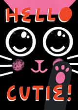 Cute Just Because Card - Hello Cutie! - Cat created by Sophie Moran