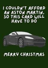 Can’t afford an Aston Martin? This Christmas card is the next best thing! created by Ryan Jack Marshall