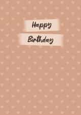 Pink heart Happy Birthday card created by GScribbles