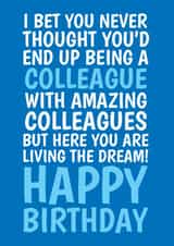 Funny Birthday Card - For A Work Colleague - Living The Dream - Group Office Card created by @Cupsie's Creations