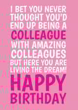 Funny Birthday Card - Female Work Colleague - Living The Dream - Group Office Card created by @Cupsie's Creations