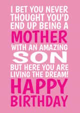 Funny Birthday Card - For Mother - From Son - Living The Dream created by @Cupsie's Creations