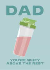 Fun Dad Card for Gym Lovers - Dad's Birthday / Father's Day - Protein Shaker created by Katie Hannah