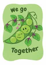 Cute Love Card for Significant Other - We Go Together Peas created by Chez Louie Designs