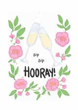 Wedding Celebration Card - Sip Sip Hooray Champagne created by Chez Louie Designs