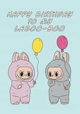 Happy birthday card for labubu lovers created by averageashhh