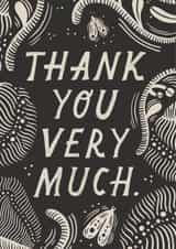 Arty Thank You Card - Moths created by Lauren Marina