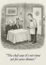 Funny Dog Cartoon Card – Perfect for Birthdays, Dog Lovers & Foodies created by Jason Bradley