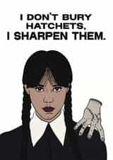 Funny Wednesday Birthday Card for Him/Her or Fans of the Netflix Show created by MellyPopps