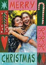 Personalised Christmas Photo Card created by Yan Yu Lee - Arty Christmas Card – Festive Frame