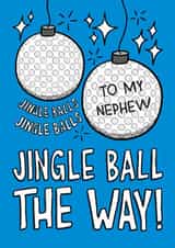 Funny Christmas Card - For Nephew - Golf Balls created by TeePee Creations