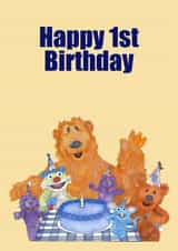 Bear in the big blue house birthday card created by Jessica Grundy