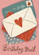 Classic Birthday Card - Letter - Birthday Mail created by Isobel Rose Illustration