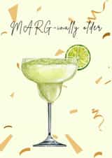 Marginally older margarita cocktail birthday card created by KingdomKards