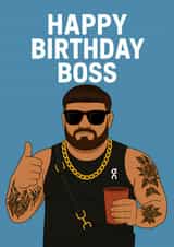 Funny Ibiza Final Boss Birthday Card – Meme Card created by Alice