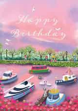Pretty Birthday Card - River - Flowers created by Lara Waghorn