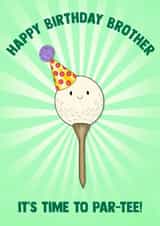 Cute Birthday Card - For Brother - Golf Pun created by Poppy & Mabel 