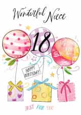 Traditional Birthday Card - 18th - For Niece created by Katie Phythian Design