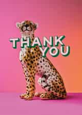 Arty Thank You Card - Cheetah Ornament created by Ornament Art