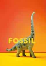 Funny Birthday Card - Fossil - Dinosaur created by Ornament Art