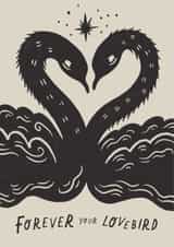 Arty Anniversary Card - Love Birds created by Lauren Marina