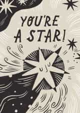 Arty Congratulations Card - You're A Star! created by Lauren Marina