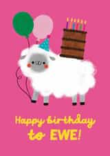 Cute Birthday Card - Party Sheep created by Alice Mole Illustration