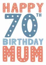 Classic Birthday Card - 70th - For Mum created by Mint Maker Studio