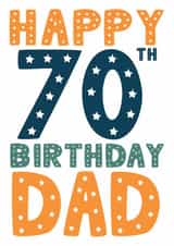 Classic Birthday Card - 70th - For Dad created by Mint Maker Studio