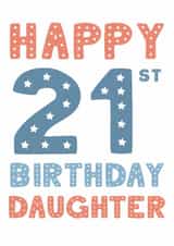 Classic Birthday Card - 21st - For Daughter created by Mint Maker Studio